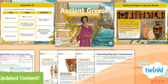 Historia: Antigua Grecia: La vida cotidiana en la Antigua Grecia KS2