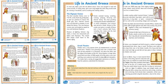 Datos de la vida cotidiana en la antigua Grecia |