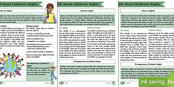 Archivo informativo Todo sobre los derechos del niño (creado por docente)