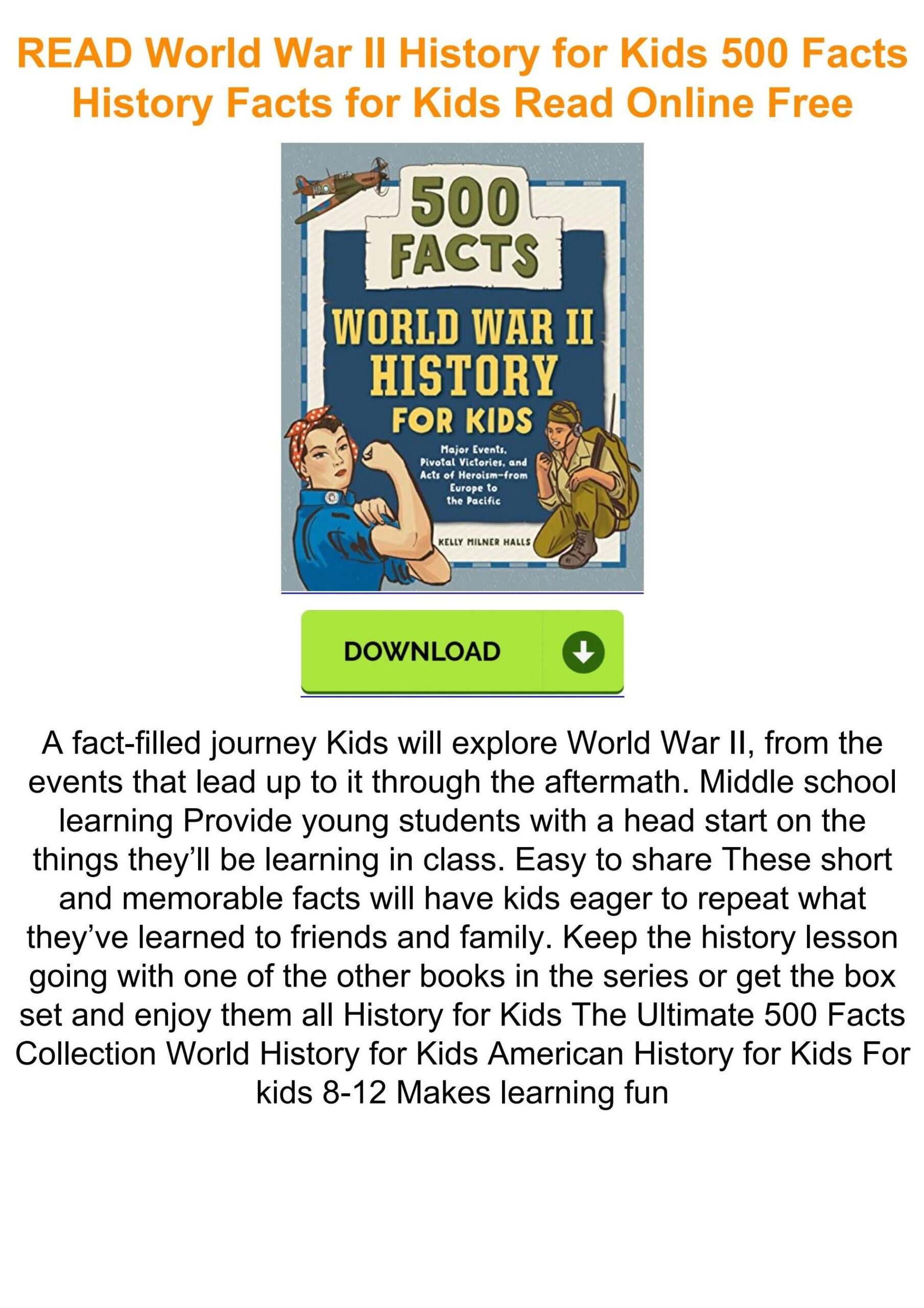 LEA Historia de la Segunda Guerra Mundial para niños 500 datos Datos históricos para...