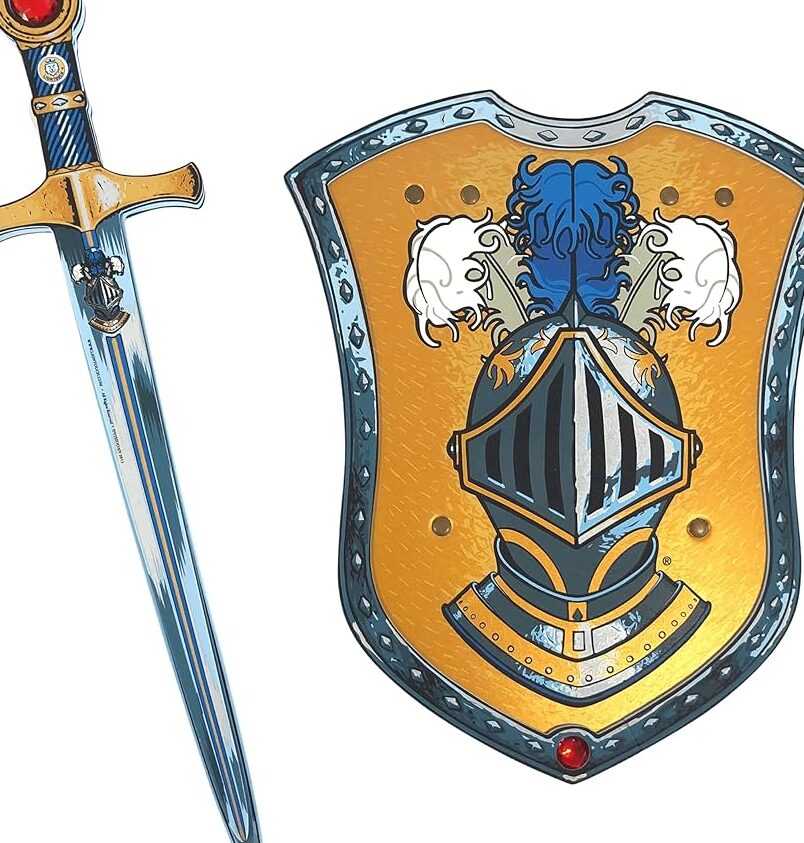 Amazon.com: Liontouch Mystery Knight Espada y escudo de juguete para niños...