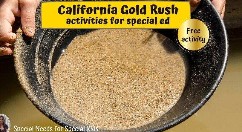 Fiebre del oro de California para niños en aulas de educación especial...