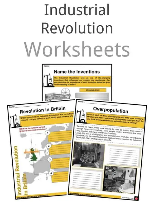 Datos y hojas de trabajo de la revolución industrial |