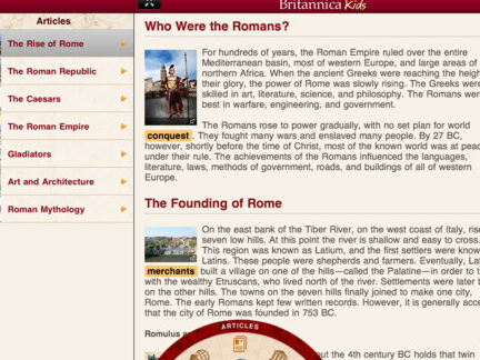 Aprende historia con Britannica Kids Antigua Roma