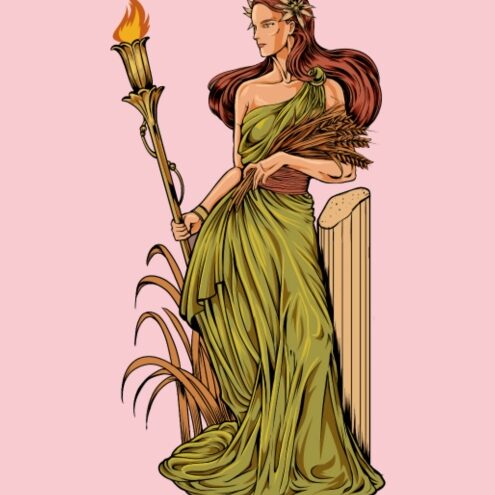 Diosa de la mitología griega Ceres Demeter' camiseta para hombre |
