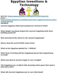 Quiz: Antiguo Egipto – Invenciones y tecnología