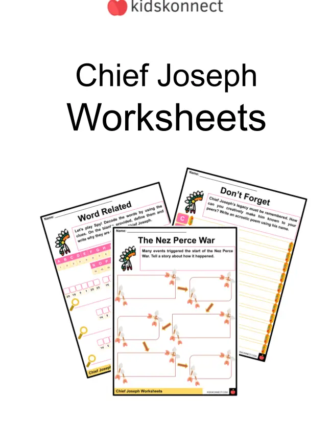 Hojas de trabajo del jefe Joseph |