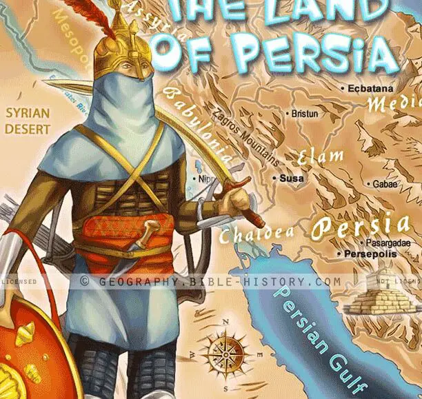 La tierra de Persia - Mapas bíblicos para niños