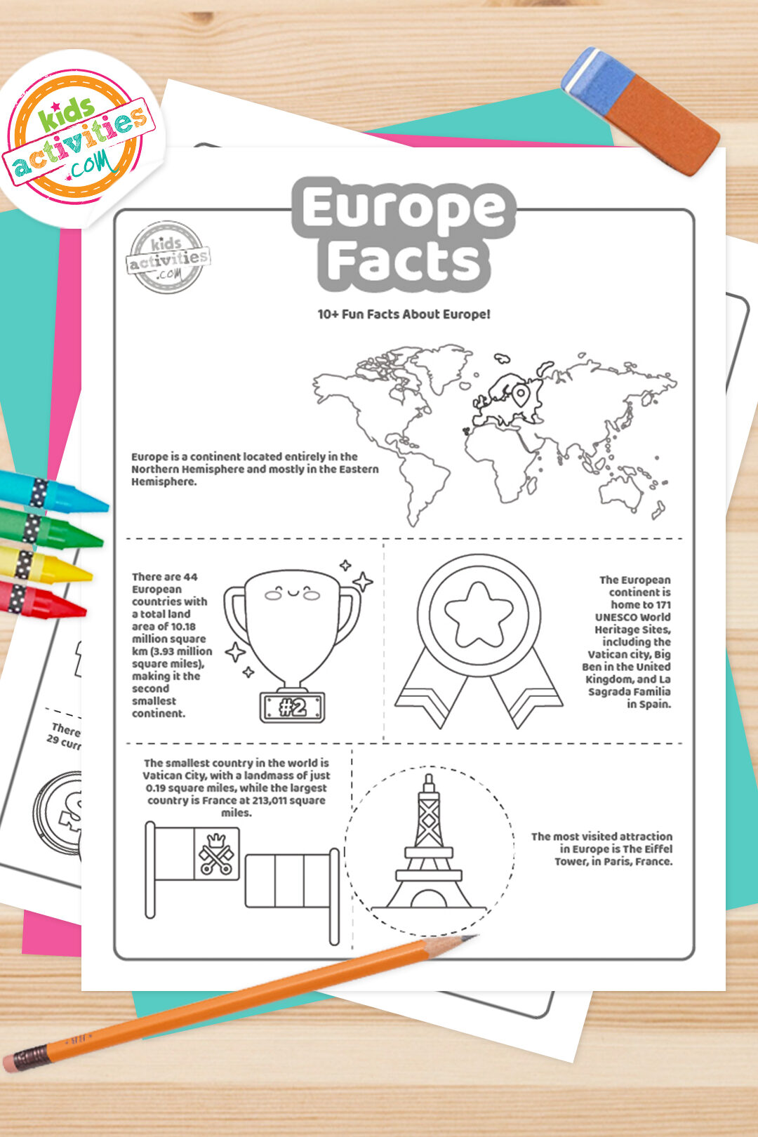 Más de 12 datos interesantes sobre las páginas para colorear de Europa |