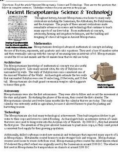 La antigua Mesopotamia: ciencia y tecnología
